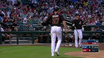 CLE@ARI: Hazelbaker scores on double play to tie game