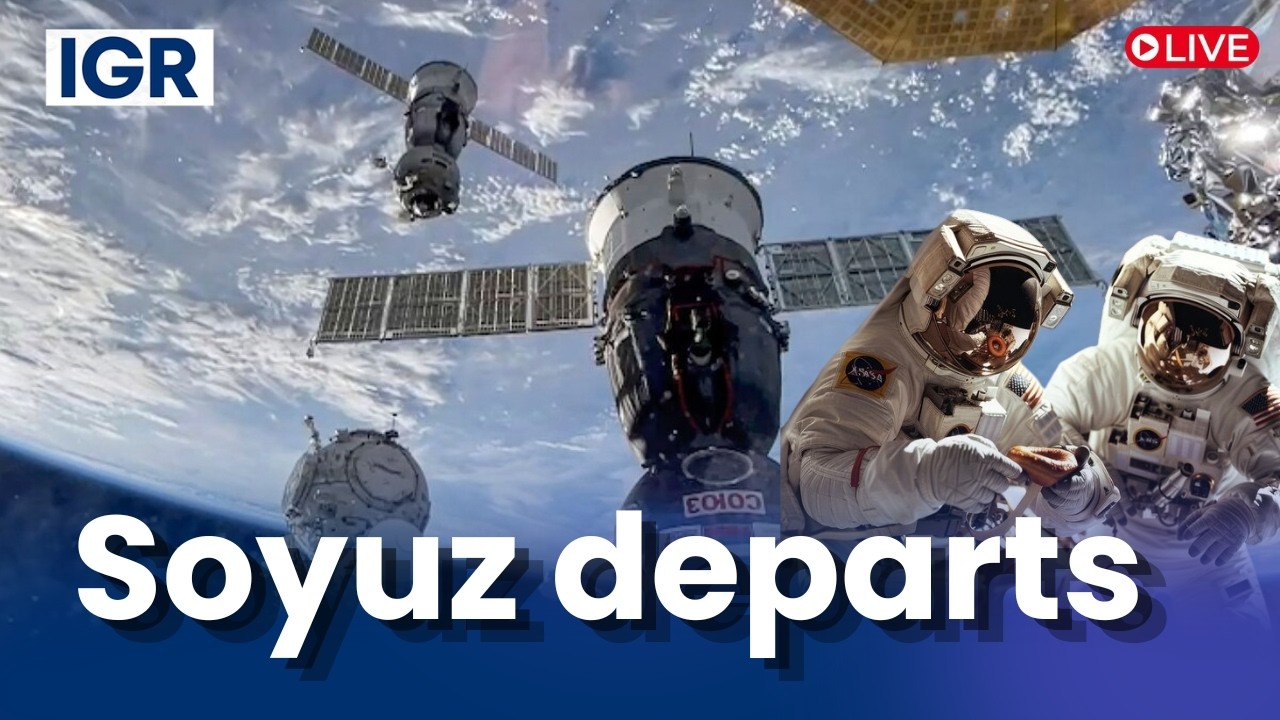 LIVE: NASA Astronaut & Two Russian Cosmonauts Begin Journey Home | Soyuz MS-28 Undocks