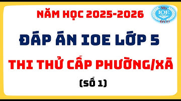 Đáp án IOE lớp 5 | Thi thử cấp Phường - Xã | Năm học 2025-2026 | Số 1