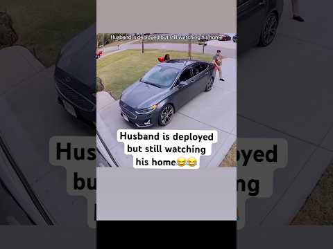 Husband is deployed but still watching his home😂😂 crystalrene10➡️TikTok