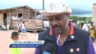 Minister Edghill conducts flood assessment in Kwakwani
