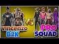 Vincenzo + B2K  VS  Pro Squad || 2vs4 Clash Squad || Free Fire Duo vs Squad ||