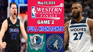 Dallas Mavericks vs Minnesota Timberwolves Game 2 FULL Highlights 05\/24\/24 | 2024 NBA Playoffs