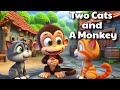 Two Cats and a Monkey | Kids Moral Story 🐒