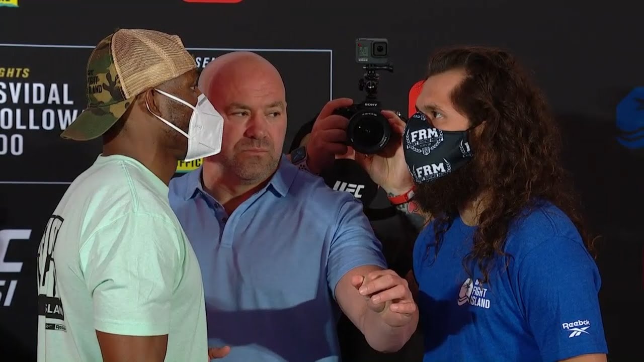 UFC 251: Watch Kamaru Usman & Jorge Masvidal Have Intense Faceoff