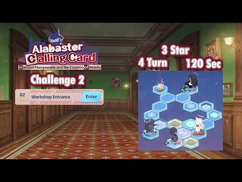 Blue Archive Global - Alabaster Calling Card Challenge 2 (3 Star, 4 Turn & 120 Sec Clear)