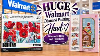 HUGE Walmart Diamond Painting Haul! | Diamond Dotz 3-Panel Kits & Hallmark Diamond Paintings