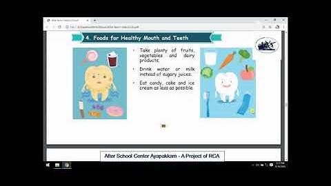 Rotary Club of Ambattur Class 4 Science Lesson 1 My Body Part 4