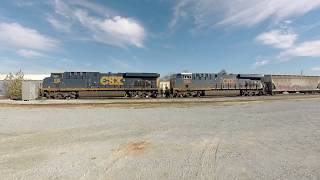 CSX V345 - Empty Grain Train in Athens