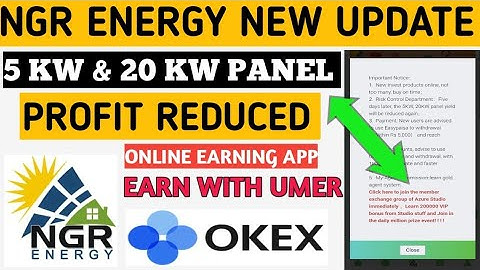 NGR Energy New Update || Online Earning app || NGR Energy