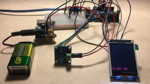 Using 1.77" TFT LCD Display INA219 Voltage & Current