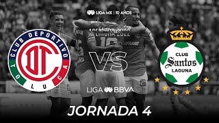 Resumen y Goles | Toluca vs Santos | Liga BBVA MX | Apertura 2022 - Jornada 4