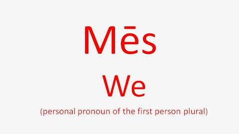 How to speak latvian - Personal pronouns / Vietniekvārdi