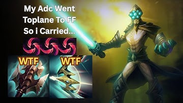 My ADC Went Toplane To Force An FF... So i Carried an impossible Game