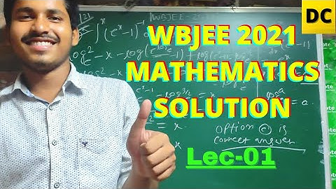 WBJEE 2021 | Mathematics Solution | Lec -01 | By Rajkumar Da