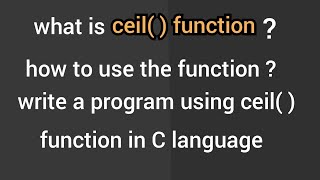 ceil function in c
