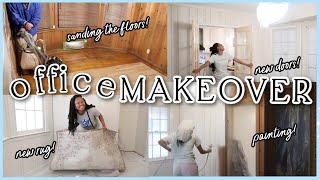 INSTALLING FRENCH DOORS, PAINTING, NEW RUG + MORE!!| DIY Dream Office Makeover Pt. 2 #FIXERUPPER