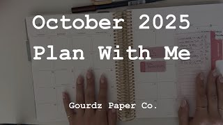 October 2025 Plan With Me | Erin Condren Hourly Life Planner