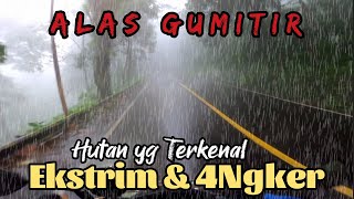 SYAHDU!! Tapi bikin Deg-degan, Suasana naik Motor Hujan Lebat Di ALAS GUMITIR, Kabut & Rawan Longsor