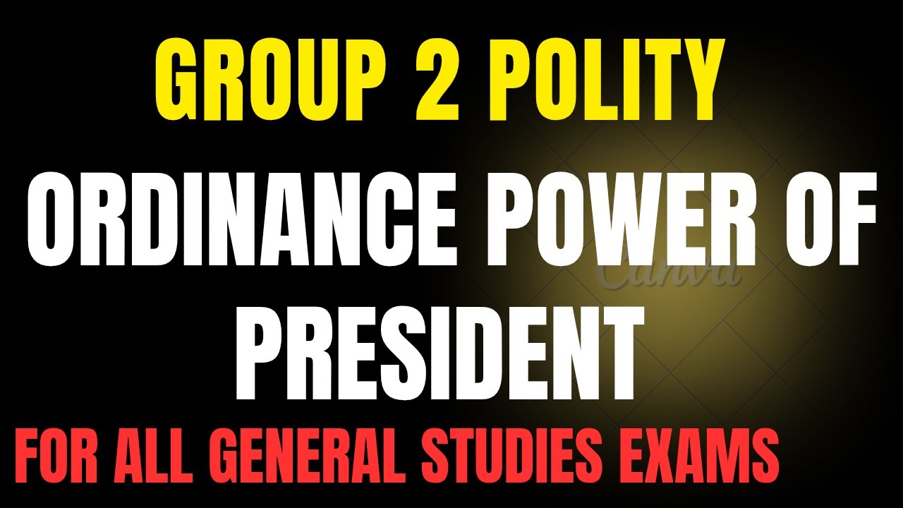 Ordinance power of president - YouTube