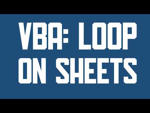 VBA Loop on sheets in Excel file