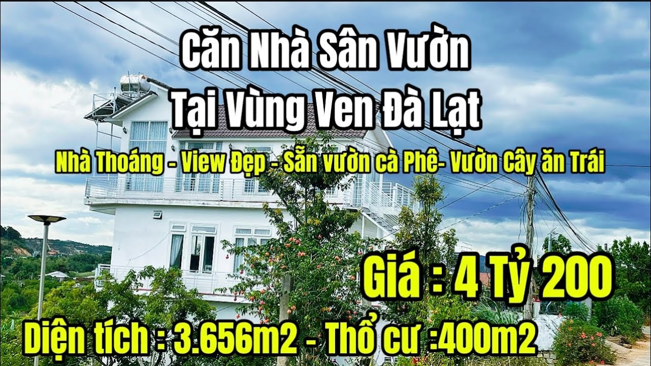 Chỉ Với 4 Tỷ 200| Sở Hữu Ngay Căn Nhà Sân Vườn 3656m2- Sẵn Nhà Đẹp- View Đẹp Thoáng #bdsvendalat 