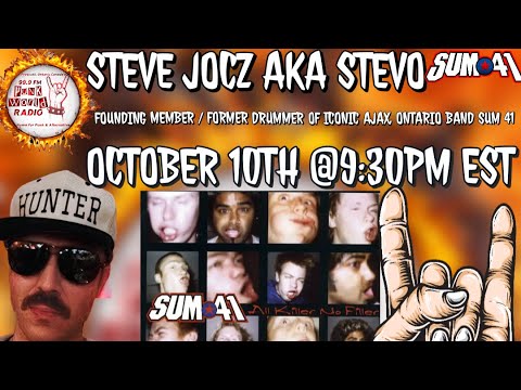 Steve Jocz Aka Stevo Of Sum 41 Interview On 99.9 Punk World Radio FM (1st Interview In 10 Years)