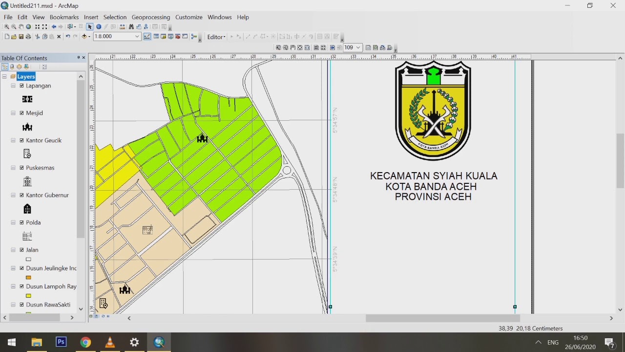 cara membuat digitasi peta kota dengan arcgis