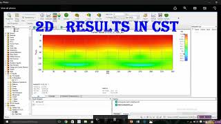2D result in cst |