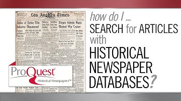 How do I search for articles in historical newspaper databases?