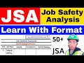 Job safety analysis jsa  job safety analysis format  how to prepare jsa  steps of jsa