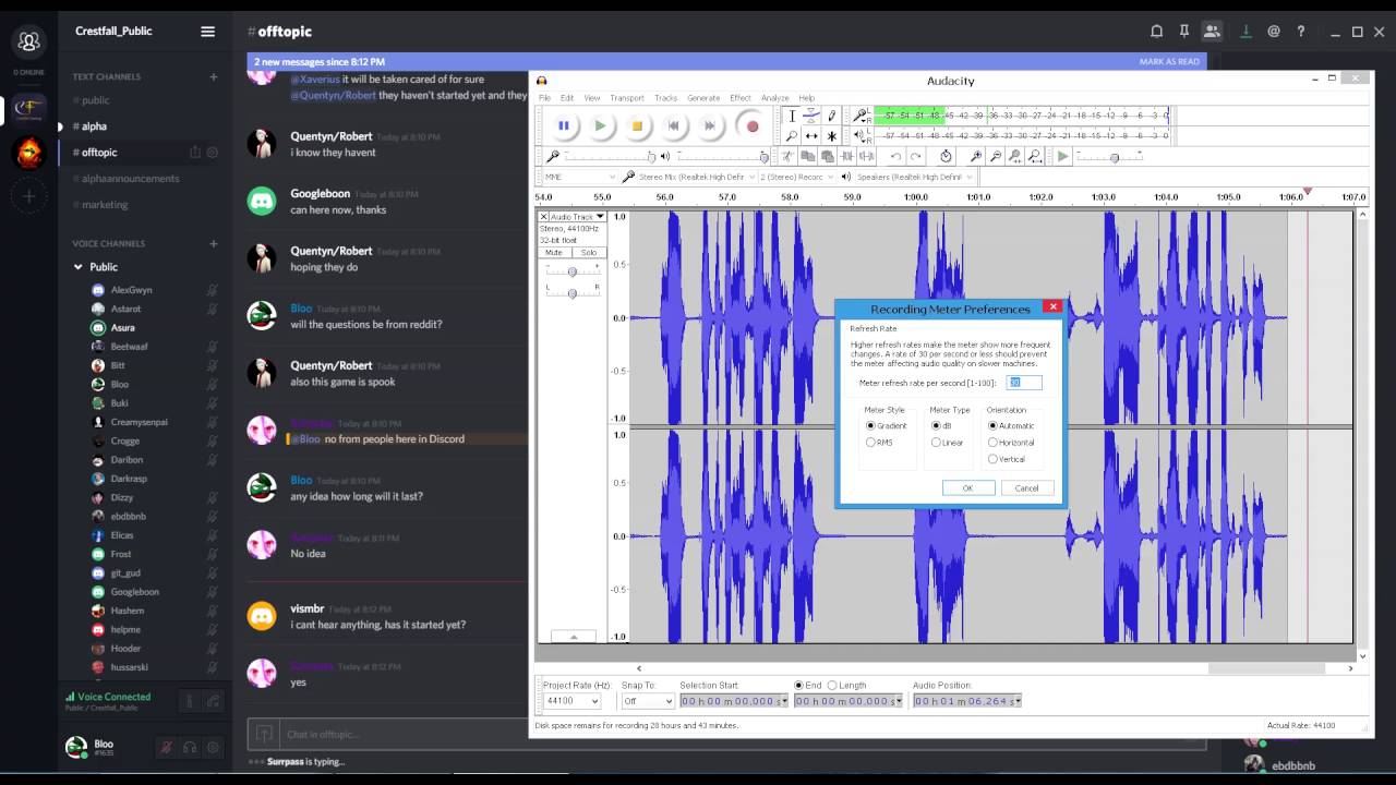 Crestfall Gaming Q&A - July 30th 2016 - Recorded by Bloo