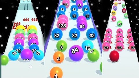 Satisfying mobile game video ball run 2048 -ball run infinity gameplay walkthrough part 11 a