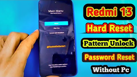 Redmi 13 Hard Reset | Pattern Unlock 🔓| Password Reset | Factory Reset | Without Pc