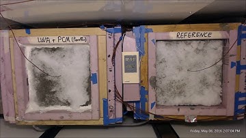 Melting Snow Using Phase Change Materials (PCM) in Concrete (Reference vs PCM-LWA, 7 °C to 2 °C)
