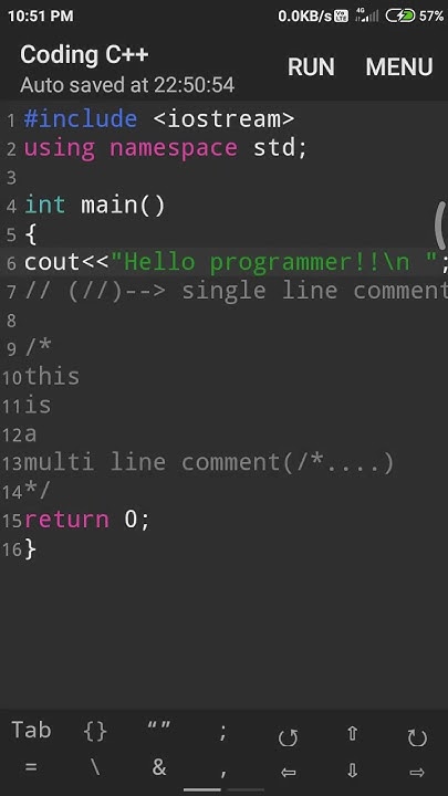 comments in c++ |single line comment (double slash) and multi line ...