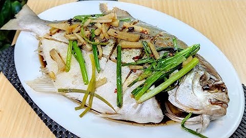 Steamed Pompano Recipe - Pompano Fish Steamed in chinese Style with Ginger & Soy Sauce