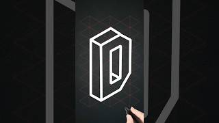 D Letter Alphabets Isometric Drawing #b #alphabet #3d #art
