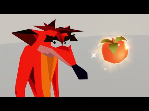 Crash Tries To Eat A Wumpa Fruit
