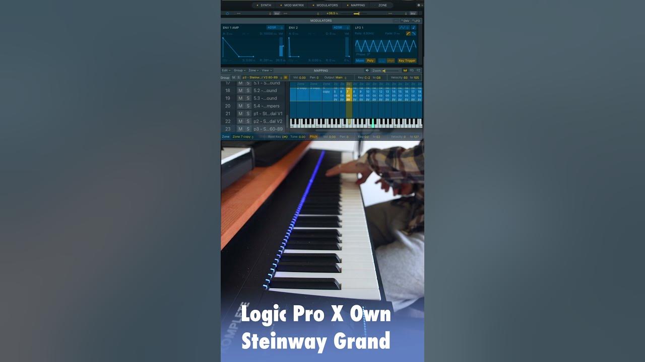 Steinway Grand Piano Logic Pro X shorts YouTube