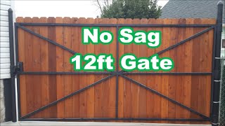 A TRUE No Sag Gate | 12ft Wide Steel Frame w/ Cedar