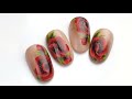 Китайская роспись на ногтях. Маки