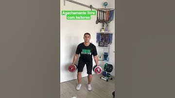 Agachamento livre com halteres - prof. Matheus Gomes #shorts