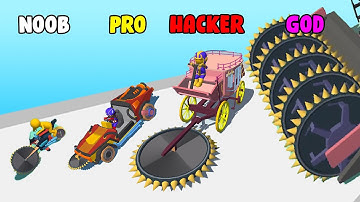 NOOB vs PRO vs HACKER vs GOD in Saw Race (Saw Machine.io)