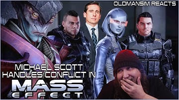 Michael Scott Handles Conflict In Mass Effect // OldManSim Reacts