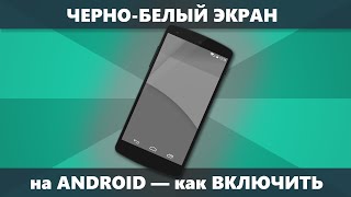 Как включить черно белый экран на Android телефоне (монохромный режим)