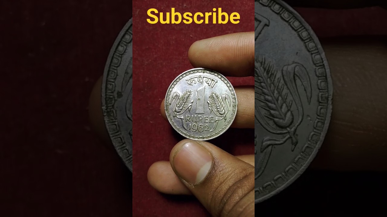India Rare 1 Rupee Coin 1962 shorts currencycollection ytshorts India Rare 1 Rupee Coin 1962 shorts currencycollection ytshorts