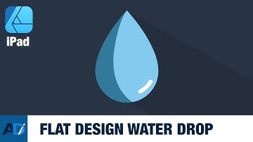 Water Drop Flat Design - Affinity Designer iPad Tutorial