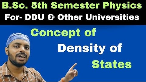 Concept of Density of States|Statistical Mechanics|Unit 4|Le 4|BSc|Physics|5th Sem|All Universities