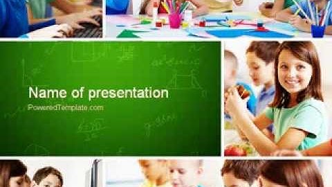 School Lessons PowerPoint Template by PoweredTemplate.com